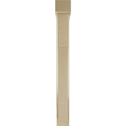 Ekena Millwork - BKTUR0352X24X32WTL05RCPR - Timberthane Faux Wood Westlake Style Bracket w/ Offset Brace, Block Ends, 3 1/2"W x 24"D x 32"H, Primed Tan