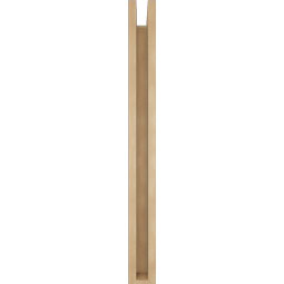 Ekena Millwork - BKTUR0352X24X36WTL05RCPR - Timberthane Faux Wood Westlake Style Bracket w/ Offset Brace, Block Ends, 3 1/2"W x 24"D x 36"H, Primed Tan