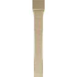 Ekena Millwork - BKTUR0352X26X26WTL05RCPR - Timberthane Faux Wood Westlake Style Bracket w/ Offset Brace, Block Ends, 3 1/2"W x 26"D x 26"H, Primed Tan
