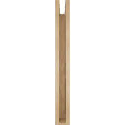 Ekena Millwork - BKTUR0352X26X30WTL05RCPR - Timberthane Faux Wood Westlake Style Bracket w/ Offset Brace, Block Ends, 3 1/2"W x 26"D x 30"H, Primed Tan