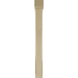 Ekena Millwork - BKTUR0352X26X34WTL05RCPR - Timberthane Faux Wood Westlake Style Bracket w/ Offset Brace, Block Ends, 3 1/2"W x 26"D x 34"H, Primed Tan