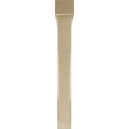 Ekena Millwork - BKTUR0352X28X28WTL05RCPR - Timberthane Faux Wood Westlake Style Bracket w/ Offset Brace, Block Ends, 3 1/2"W x 28"D x 28"H, Primed Tan