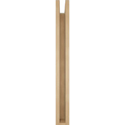Ekena Millwork - BKTUR0352X28X32WTL05RCPR - Timberthane Faux Wood Westlake Style Bracket w/ Offset Brace, Block Ends, 3 1/2"W x 28"D x 32"H, Primed Tan