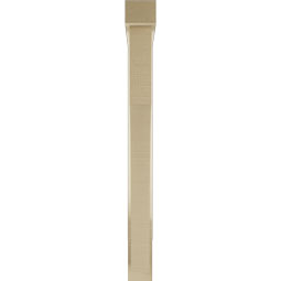 Ekena Millwork - BKTUR0352X28X36WTL05RCPR - Timberthane Faux Wood Westlake Style Bracket w/ Offset Brace, Block Ends, 3 1/2"W x 28"D x 36"H, Primed Tan