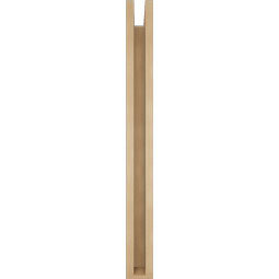 Ekena Millwork - BKTUR0352X28X36WTL05RCPR - Timberthane Faux Wood Westlake Style Bracket w/ Offset Brace, Block Ends, 3 1/2"W x 28"D x 36"H, Primed Tan