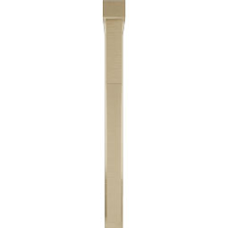 Ekena Millwork - BKTUR0352X28X40WTL05RCPR - Timberthane Faux Wood Westlake Style Bracket w/ Offset Brace, Block Ends, 3 1/2"W x 28"D x 40"H, Primed Tan