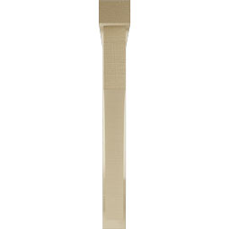 Ekena Millwork - BKTUR0352X30X30WTL05RCPR - Timberthane Faux Wood Westlake Style Bracket w/ Offset Brace, Block Ends, 3 1/2"W x 30"D x 30"H, Primed Tan