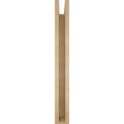 Ekena Millwork - BKTUR0352X30X30WTL05RCPR - Timberthane Faux Wood Westlake Style Bracket w/ Offset Brace, Block Ends, 3 1/2"W x 30"D x 30"H, Primed Tan