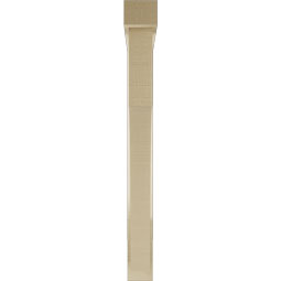Ekena Millwork - BKTUR0352X30X34WTL05RCPR - Timberthane Faux Wood Westlake Style Bracket w/ Offset Brace, Block Ends, 3 1/2"W x 30"D x 34"H, Primed Tan