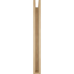 Ekena Millwork - BKTUR0352X30X34WTL05RCPR - Timberthane Faux Wood Westlake Style Bracket w/ Offset Brace, Block Ends, 3 1/2"W x 30"D x 34"H, Primed Tan