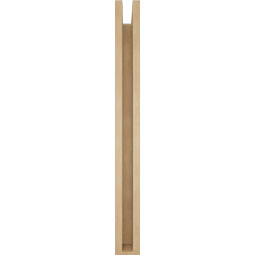 Ekena Millwork - BKTUR0352X30X36WTL05RCPR - Timberthane Faux Wood Westlake Style Bracket w/ Offset Brace, Block Ends, 3 1/2"W x 30"D x 36"H, Primed Tan