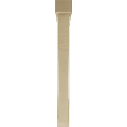 Ekena Millwork - BKTUR0352X32X32WTL05RCPR - Timberthane Faux Wood Westlake Style Bracket w/ Offset Brace, Block Ends, 3 1/2"W x 32"D x 32"H, Primed Tan
