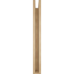 Ekena Millwork - BKTUR0352X32X32WTL05RCPR - Timberthane Faux Wood Westlake Style Bracket w/ Offset Brace, Block Ends, 3 1/2"W x 32"D x 32"H, Primed Tan