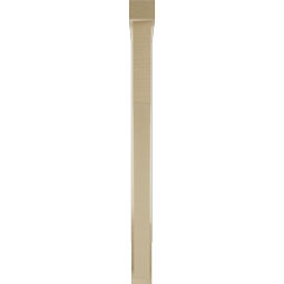 Ekena Millwork - BKTUR0352X32X44WTL05RCPR - Timberthane Faux Wood Westlake Style Bracket w/ Offset Brace, Block Ends, 3 1/2"W x 32"D x 44"H, Primed Tan