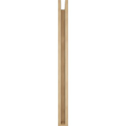 Ekena Millwork - BKTUR0352X32X44WTL05RCPR - Timberthane Faux Wood Westlake Style Bracket w/ Offset Brace, Block Ends, 3 1/2"W x 32"D x 44"H, Primed Tan