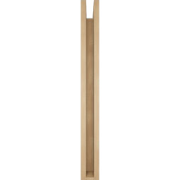 Ekena Millwork - BKTUR0352X34X34WTL05RCPR - Timberthane Faux Wood Westlake Style Bracket w/ Offset Brace, Block Ends, 3 1/2"W x 34"D x 34"H, Primed Tan