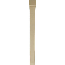 Ekena Millwork - BKTUR0352X34X38WTL05RCPR - Timberthane Faux Wood Westlake Style Bracket w/ Offset Brace, Block Ends, 3 1/2"W x 34"D x 38"H, Primed Tan