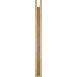Ekena Millwork - BKTUR0352X34X38WTL05RCPR - Timberthane Faux Wood Westlake Style Bracket w/ Offset Brace, Block Ends, 3 1/2"W x 34"D x 38"H, Primed Tan