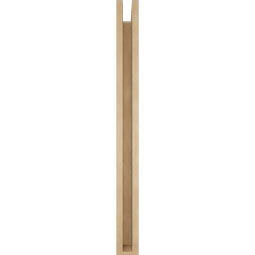 Ekena Millwork - BKTUR0352X34X40WTL05RCPR - Timberthane Faux Wood Westlake Style Bracket w/ Offset Brace, Block Ends, 3 1/2"W x 34"D x 40"H, Primed Tan