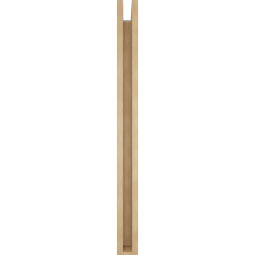 Ekena Millwork - BKTUR0352X34X42WTL05RCPR - Timberthane Faux Wood Westlake Style Bracket w/ Offset Brace, Block Ends, 3 1/2"W x 34"D x 42"H, Primed Tan