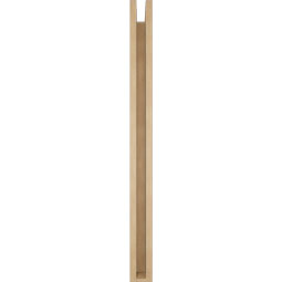 Ekena Millwork - BKTUR0352X36X44WTL05RCPR - Timberthane Faux Wood Westlake Style Bracket w/ Offset Brace, Block Ends, 3 1/2"W x 36"D x 44"H, Primed Tan