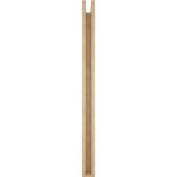 Ekena Millwork - BKTUR0352X36X48WTL05RCPR - Timberthane Faux Wood Westlake Style Bracket w/ Offset Brace, Block Ends, 3 1/2"W x 36"D x 48"H, Primed Tan