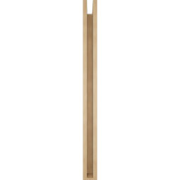 Ekena Millwork - BKTUR0352X38X44WTL05RCPR - Timberthane Faux Wood Westlake Style Bracket w/ Offset Brace, Block Ends, 3 1/2"W x 38"D x 44"H, Primed Tan