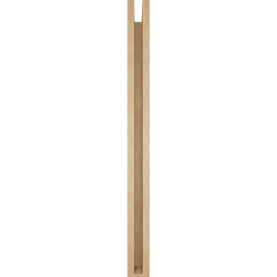 Ekena Millwork - BKTUR0352X40X44WTL05RCPR - Timberthane Faux Wood Westlake Style Bracket w/ Offset Brace, Block Ends, 3 1/2"W x 40"D x 44"H, Primed Tan