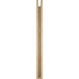 Ekena Millwork - BKTUR0352X44X44WTL05RCPR - Timberthane Faux Wood Westlake Style Bracket w/ Offset Brace, Block Ends, 3 1/2"W x 44"D x 44"H, Primed Tan
