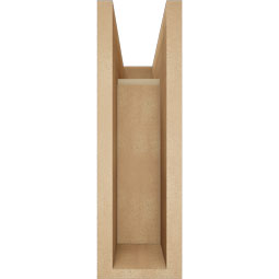 Ekena Millwork - BKTUR0554X14X18WTL05RCPR - Timberthane Faux Wood Westlake Style Bracket w/ Offset Brace, Block Ends, 5 1/2"W x 14"D x 18"H, Primed Tan