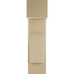 Ekena Millwork - BKTUR0554X14X22WTL05RCPR - Timberthane Faux Wood Westlake Style Bracket w/ Offset Brace, Block Ends, 5 1/2"W x 14"D x 22"H, Primed Tan
