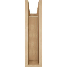 Ekena Millwork - BKTUR0554X14X22WTL05RCPR - Timberthane Faux Wood Westlake Style Bracket w/ Offset Brace, Block Ends, 5 1/2"W x 14"D x 22"H, Primed Tan