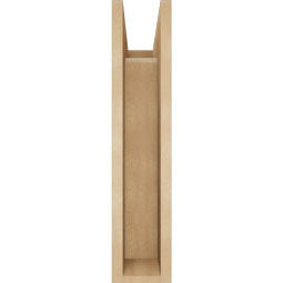 Ekena Millwork - BKTUR0554X14X26WTL05RCPR - Timberthane Faux Wood Westlake Style Bracket w/ Offset Brace, Block Ends, 5 1/2"W x 14"D x 26"H, Primed Tan