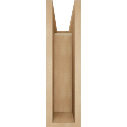 Ekena Millwork - BKTUR0554X16X20WTL05RCPR - Timberthane Faux Wood Westlake Style Bracket w/ Offset Brace, Block Ends, 5 1/2"W x 16"D x 20"H, Primed Tan