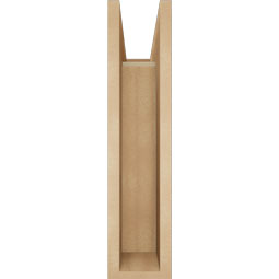 Ekena Millwork - BKTUR0554X16X24WTL05RCPR - Timberthane Faux Wood Westlake Style Bracket w/ Offset Brace, Block Ends, 5 1/2"W x 16"D x 24"H, Primed Tan