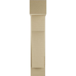 Ekena Millwork - BKTUR0554X16X28WTL05RCPR - Timberthane Faux Wood Westlake Style Bracket w/ Offset Brace, Block Ends, 5 1/2"W x 16"D x 28"H, Primed Tan