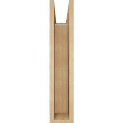 Ekena Millwork - BKTUR0554X16X28WTL05RCPR - Timberthane Faux Wood Westlake Style Bracket w/ Offset Brace, Block Ends, 5 1/2"W x 16"D x 28"H, Primed Tan