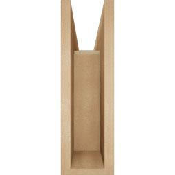 Ekena Millwork - BKTUR0554X18X18WTL05RCPR - Timberthane Faux Wood Westlake Style Bracket w/ Offset Brace, Block Ends, 5 1/2"W x 18"D x 18"H, Primed Tan