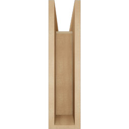 Ekena Millwork - BKTUR0554X18X22WTL05RCPR - Timberthane Faux Wood Westlake Style Bracket w/ Offset Brace, Block Ends, 5 1/2"W x 18"D x 22"H, Primed Tan
