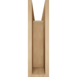 Ekena Millwork - BKTUR0554X20X20WTL05RCPR - Timberthane Faux Wood Westlake Style Bracket w/ Offset Brace, Block Ends, 5 1/2"W x 20"D x 20"H, Primed Tan