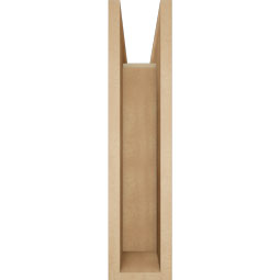 Ekena Millwork - BKTUR0554X20X24WTL05RCPR - Timberthane Faux Wood Westlake Style Bracket w/ Offset Brace, Block Ends, 5 1/2"W x 20"D x 24"H, Primed Tan