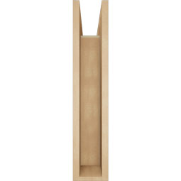 Ekena Millwork - BKTUR0554X20X28WTL05RCPR - Timberthane Faux Wood Westlake Style Bracket w/ Offset Brace, Block Ends, 5 1/2"W x 20"D x 28"H, Primed Tan