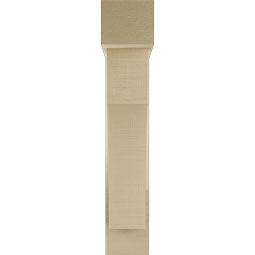 Ekena Millwork - BKTUR0554X22X30WTL05RCPR - Timberthane Faux Wood Westlake Style Bracket w/ Offset Brace, Block Ends, 5 1/2"W x 22"D x 30"H, Primed Tan