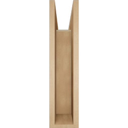 Ekena Millwork - BKTUR0554X24X24WTL05RCPR - Timberthane Faux Wood Westlake Style Bracket w/ Offset Brace, Block Ends, 5 1/2"W x 24"D x 24"H, Primed Tan
