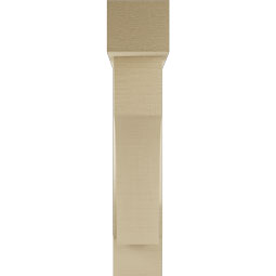 Ekena Millwork - BKTUR0554X24X28WTL05RCPR - Timberthane Faux Wood Westlake Style Bracket w/ Offset Brace, Block Ends, 5 1/2"W x 24"D x 28"H, Primed Tan