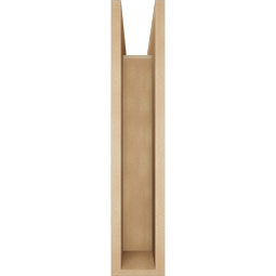 Ekena Millwork - BKTUR0554X24X28WTL05RCPR - Timberthane Faux Wood Westlake Style Bracket w/ Offset Brace, Block Ends, 5 1/2"W x 24"D x 28"H, Primed Tan