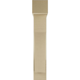 Ekena Millwork - BKTUR0554X24X32WTL05RCPR - Timberthane Faux Wood Westlake Style Bracket w/ Offset Brace, Block Ends, 5 1/2"W x 24"D x 32"H, Primed Tan