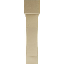 Ekena Millwork - BKTUR0554X26X26WTL05RCPR - Timberthane Faux Wood Westlake Style Bracket w/ Offset Brace, Block Ends, 5 1/2"W x 26"D x 26"H, Primed Tan