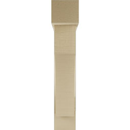 Ekena Millwork - BKTUR0554X26X30WTL05RCPR - Timberthane Faux Wood Westlake Style Bracket w/ Offset Brace, Block Ends, 5 1/2"W x 26"D x 30"H, Primed Tan