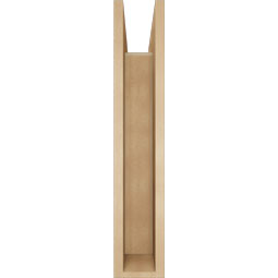 Ekena Millwork - BKTUR0554X26X30WTL05RCPR - Timberthane Faux Wood Westlake Style Bracket w/ Offset Brace, Block Ends, 5 1/2"W x 26"D x 30"H, Primed Tan